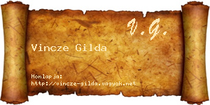 Vincze Gilda névjegykártya